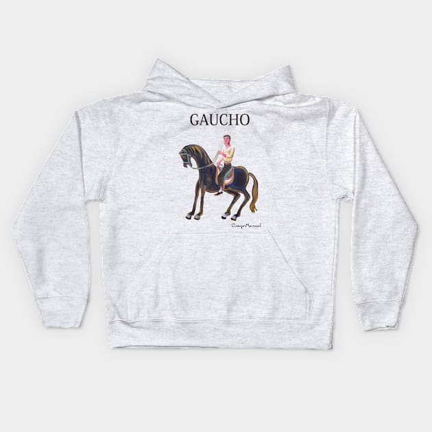 Gaucho rider 3 Kids Hoodie by diegomanuel